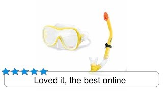 Intex Wave Rider Hypoallergenic Latex Free Mask \u0026 Easy Flow Snorkel Swim Set