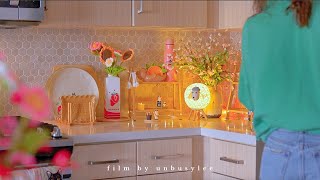 Kitchen Makeover 🍓🥐  Cozy \u0026 dreamy style | Organizing with aesthetic everyday items✨ Daily Life VLOG