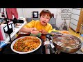 입짧은 햇님의 먹방~ mukbang eating show `엄지네포장마차`꼬막비빔밥 180105