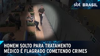 Exclusivo: homem solto para fazer hemodiálise é flagrado cometendo crimes | SBT Brasil (10/02/25)