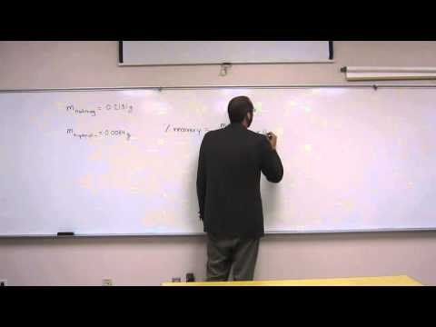 Calculate Percent Recovery - Trimyristin From Nutmeg 005 Calculate Percent Recovery - Trimyristin From Nutmeg 005