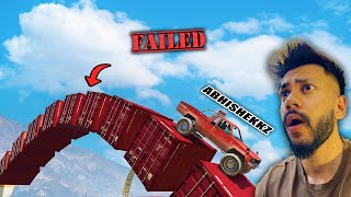 NOOBS FAILED🤣 TO COMPLETE THIS IMPOSSIBLE😱 WALLRIDE🚗 PARKOUR | GTA 5 PARKOUR RACE