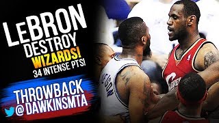 LeBron James DESTROYS Wizards in a Hostile DC Arena | 2008 ECR1 Game 4 - 34-12-7 For Bron!