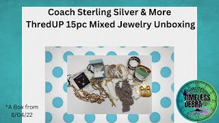 Coach Sterling  \u0026 more ThredUP 15pc  Mixed Jewelry Unboxing