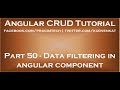Data filtering in angular component
