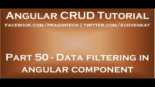 Data filtering in angular component