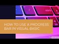 VISUAL BASIC TUTORIAL NET 7  HOW TO USE A PROGRESSBAR IN VISUAL BASIC