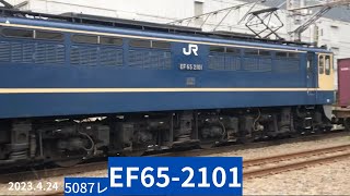 ニゲトップが牽く5087レ EF65-2101 20230424