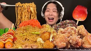 ASMR Japanese festival food stalls‼️【eating sound/mukbang】