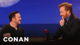 Ricky Gervais Lists The Late Night Hosts He'd Like To Interview | CONAN on TBS