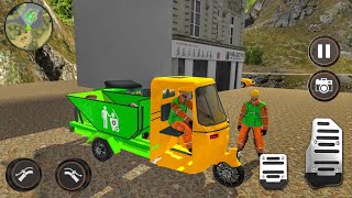 Garbage Tuk Tuk Auto Rickshaw Driving Simulator - Trash Truck Simulator - Android Gameplay