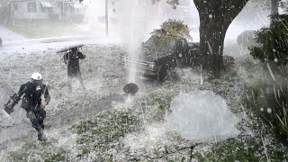 ⚠️Argentina emergency: houses with huge hail holes! Scary footage