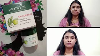 Biotique bio coconut whitening \u0026 brightening cream//Review// khushi sihogiya