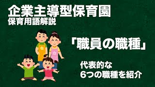 【企業主導型保育園】保育用語解説　「職員の職種」　認可外は職員が少ない？それは古い認識かもしれません。