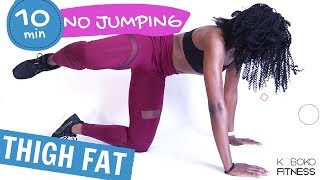 THIGH FAT WORKOUT - NO JUMPING | Home Workout -  Koboko Fitness