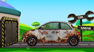 Compact Car | Rusty Garage | Car Garage | Trucks And Cars  For Kids