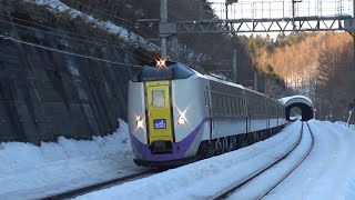 石勝線 キハ261系1000番台 特急おおぞら8号　オサワ信号場通過　/Japanese Diesel Train KIHA261Series Limited Express OZORA