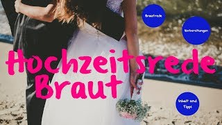 Hochzeitsrede Braut ✅ Tipps fürs Schreiben \u0026 Halten