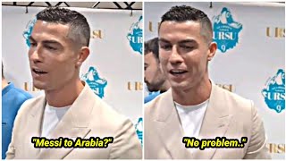 Cristiano Ronaldo's reaction when asked about Lionel Messi's transfer rumours