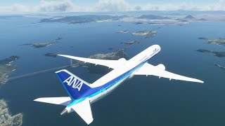 Visual approach to Takamatsu : RJOT VORDME-A Circling to Rwy08 MSFS