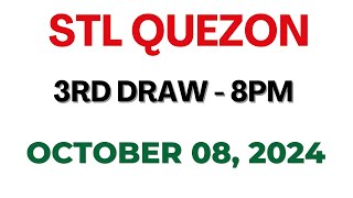 STL Quezon 3rd draw result today live 08 October 2024