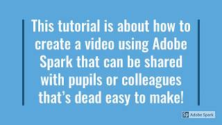 Creating a video lesson with voiceover on Adobe Spark Video
