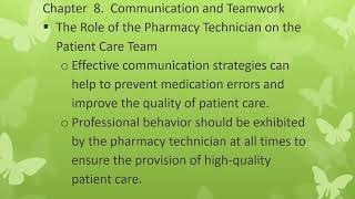 Pharmacy Technician Program Chapter 8