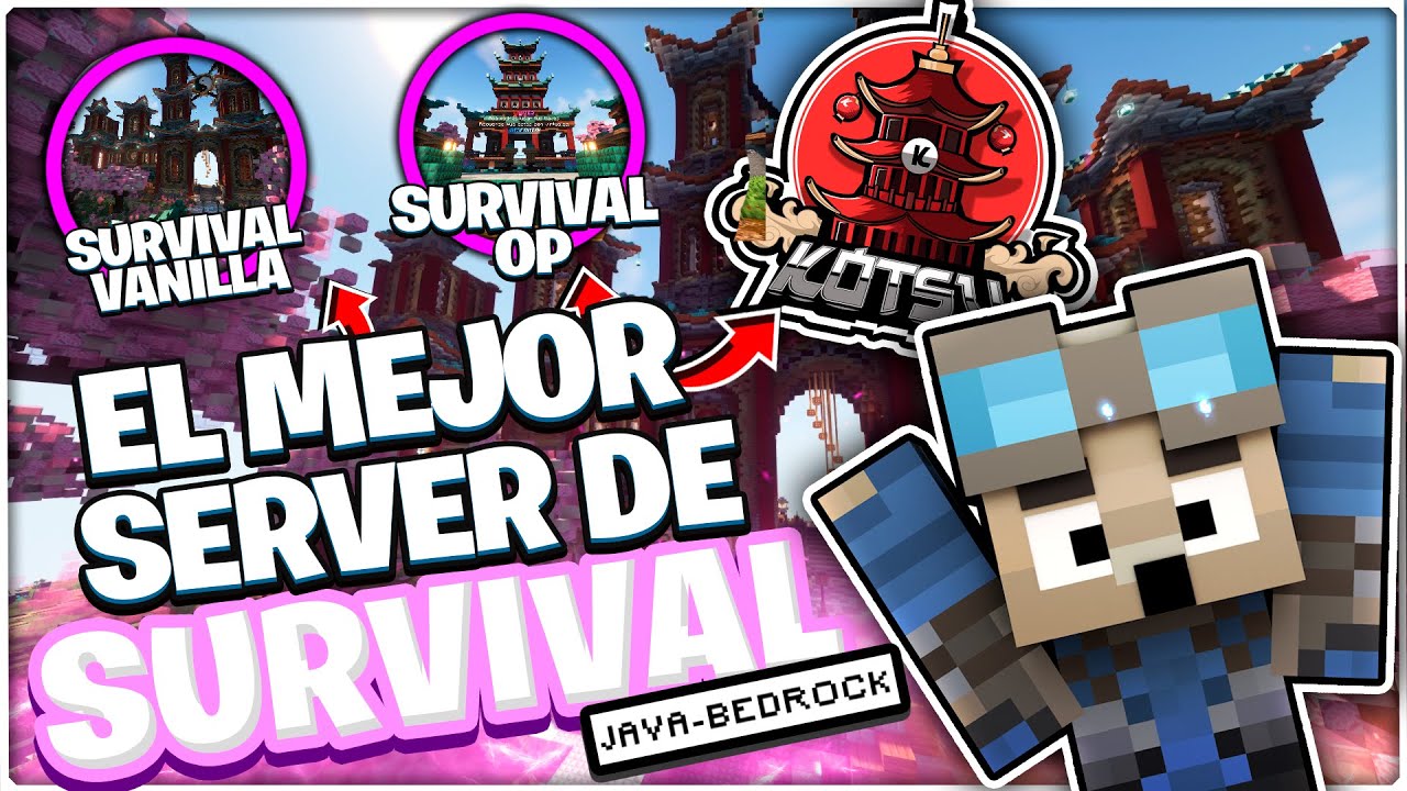 🏆EL MEJOR SERVIDOR De MINECRAFT NO PREMIUM SURVIVAL De BEDROCK Y JAVA😲 ...