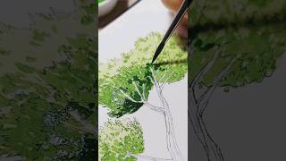 Comment peindre un arbre à l'aquarelle avec la technique du glacis ?