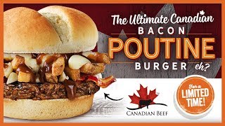 The Ultimate Canadian Bacon Poutine Burger Eh!