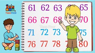 learn numbers 61-80 | counting 61-80 in one minute | kid's learning video | Learn counting quickly