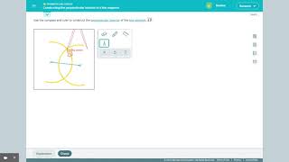 Constructions: Perpendicular Bisector in ALEKS