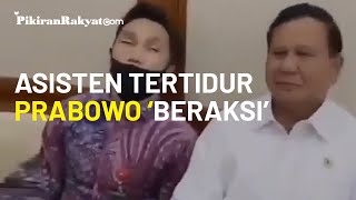 Viral, ketika Menteri Pertahanan RI Prabowo Subianto Menjahili Asisten yang Tertidur saat Rapat