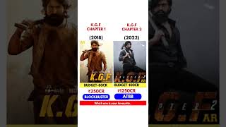 KGF CHAPTER 1 VS KGF CHAPTER 2 movie comprises and Box office collections life time collections
