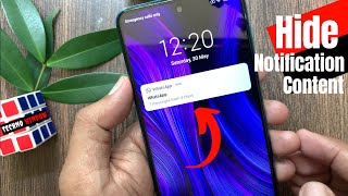 How To Hide Notification Content In Redmi Note 9 Pro | Hide Notification Content Redmi