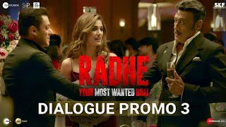 Radhe Dialogue Promo 3 | Salman Khan | Jackie Shroff | Prabhu Deva | 13th May