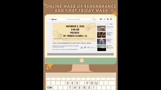 MCHS Online Mass of Remembrance and First Friday Mass (November)