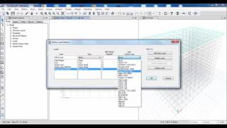 Define Load Patterns and Load Combinations in etabs