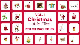 Christmas Lottie Files Vol  I for After Effects 2023