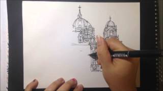 Berlin Cathedral Time-lapse sketch