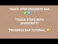 Multi-Step Progress Bar Using HTML, CSS, and JavaScript - Full Tutorial