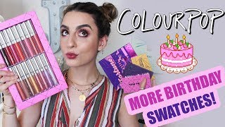 Colourpop 4th Birthday Collection PART 2! Swatches \u0026 Demo!