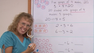 Connection between multiplication and division - 3rd grade math lesson