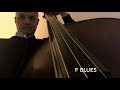 f blues bass line play along backing track