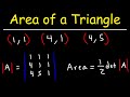 How To Find The Area of a Triangle Using Matrices and Determinants