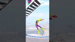 GTA 5 Spiderman vs Minions Water Ragdoll Jump Fails Epi 602 #shorts #gtav #gaming