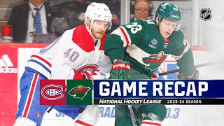 Canadiens @ Wild 12/21 | NHL Highlights 2023