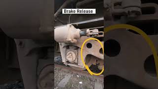 Release locomotive wheels brake with horn. #train #engine #horn #brake #shorts