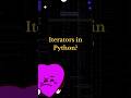 Iterators in python#education#coding