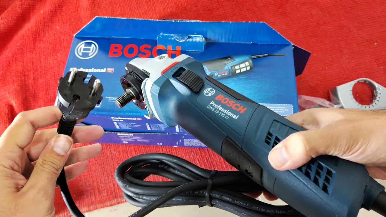 Unpacking / Unboxing Angle Grinder Winkelschleifer Bosch GWS 19-125 CI ...